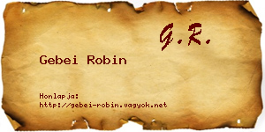 Gebei Robin névjegykártya